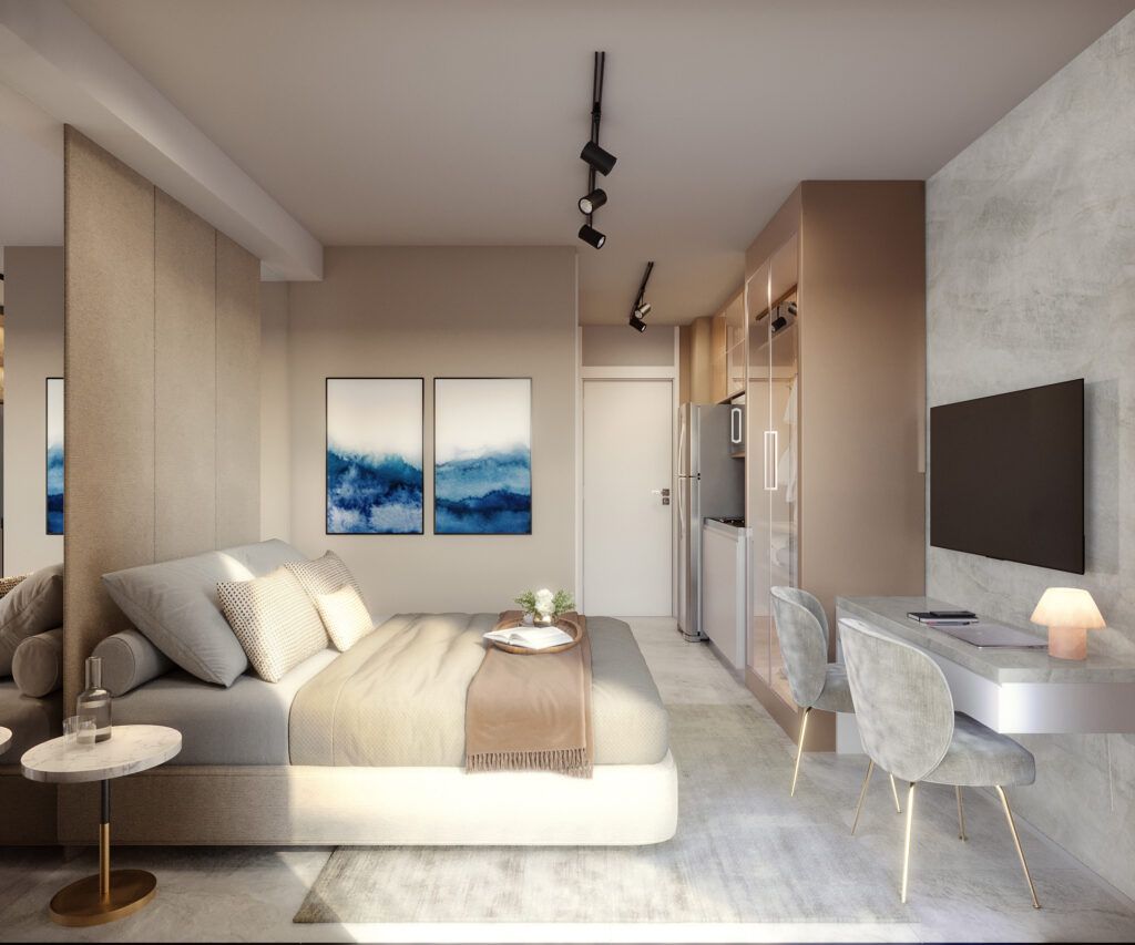NOVVO Vila Prudente, apartamento decorado com sala de estar