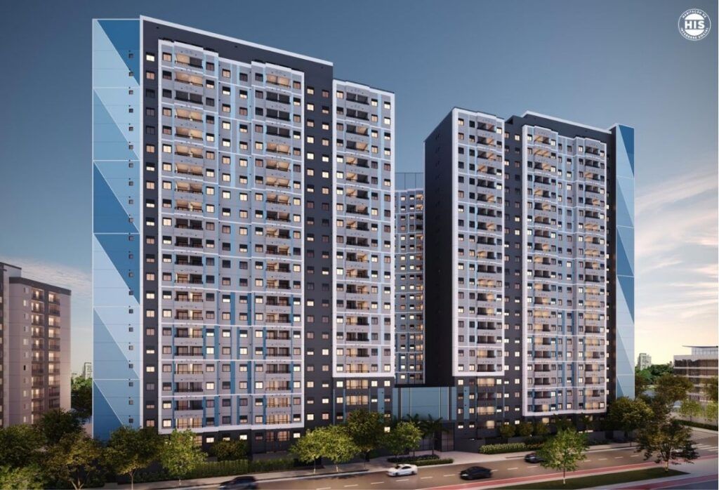 Vista Das Áreas De Lazer Do Vinx Jurubatuba Home Resort, Com Piscina, Quadra Esportiva E Espaços De Convivência, Em Condomínio Minha Casa Minha Vida Na Zona Sul De São Paulo