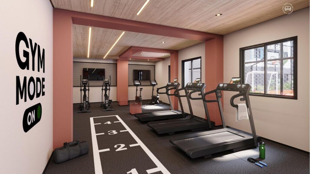 Vinx Jurubatuba Home Resort, academia com esteiras e área de cardio