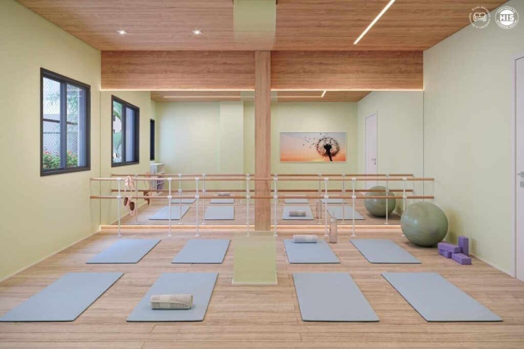 Vinx Jurubatuba Home Resort, sala de yoga com colchonetes