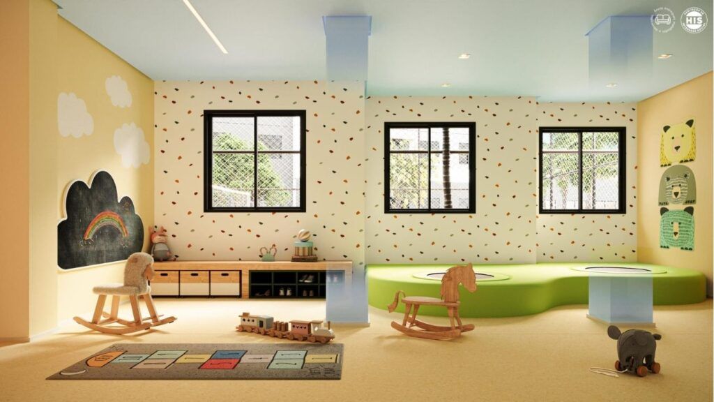 Vinx Jurubatuba Home Resort, espaço kids com brinquedos e cavalinhos de balanço