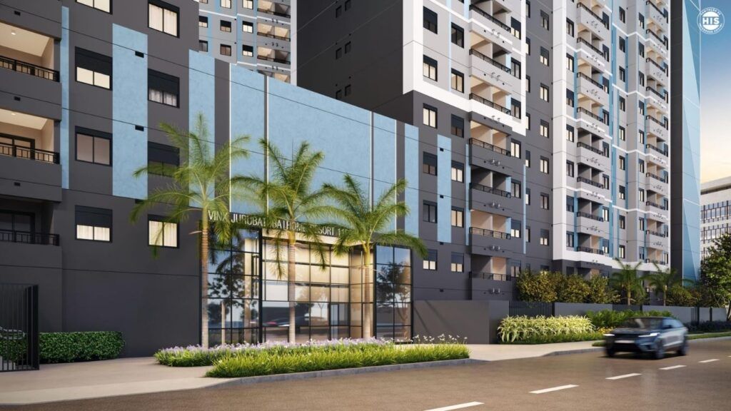 Vinx Jurubatuba Home Resort, fachada do empreendimento com paisagismo na entrada