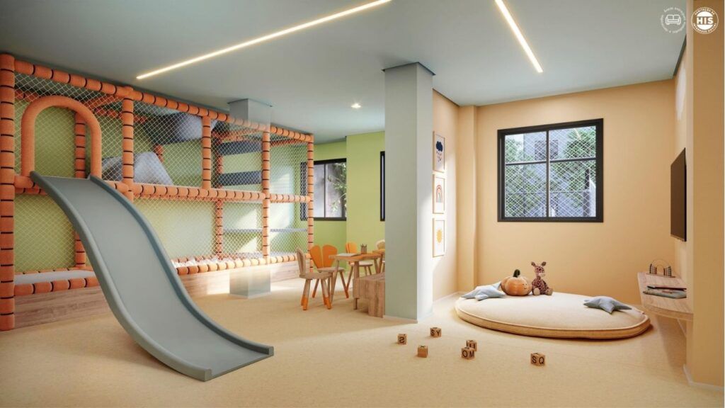 Vinx Jurubatuba Home Resort, brinquedoteca com escorregador e área de recreação