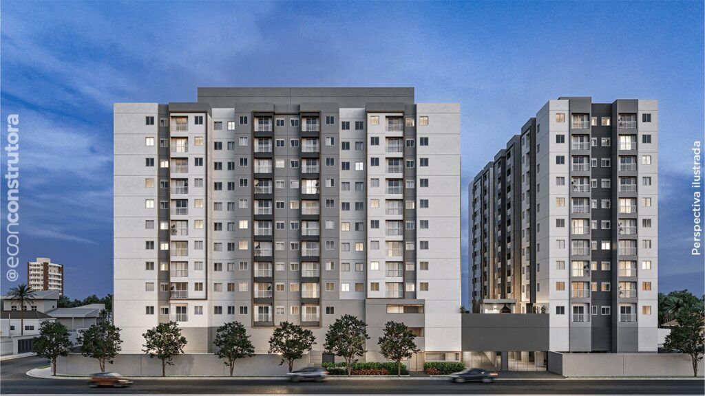 Fachada Principal Do Tee Marajoara, Da Econ Construtora, Com Sacadas E Arquitetura Moderna, Em Vila Campo Grande, Zona Sul De São Paulo