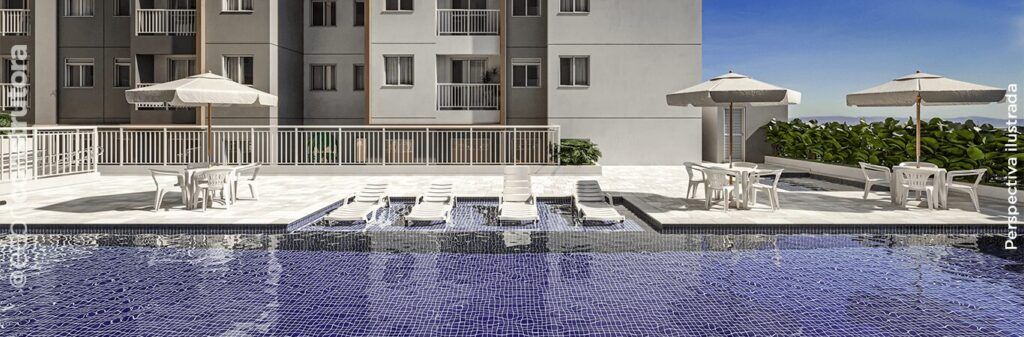 TEE Marajoara, piscina com deck e ombrelones