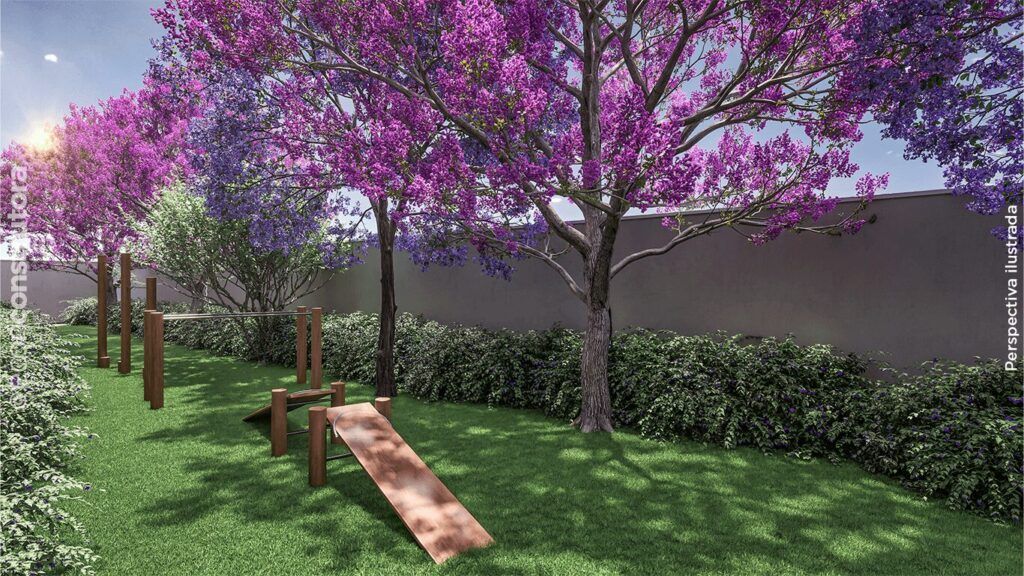 TEE Marajoara, jardim com paisagismo e jogos de gramado