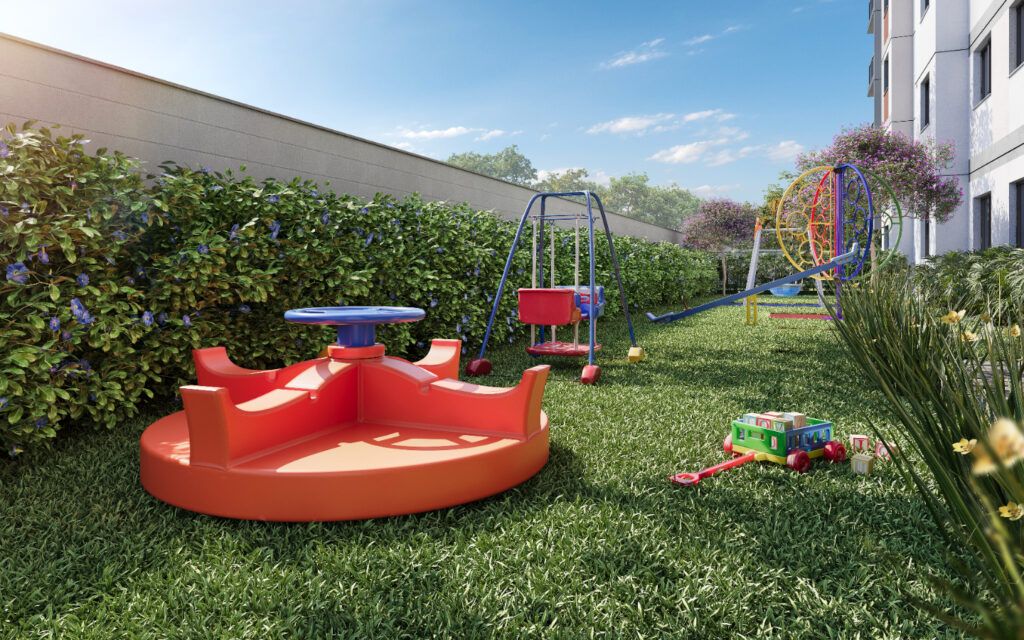 Modern Mooca, espaço pet com brinquedos e gramado