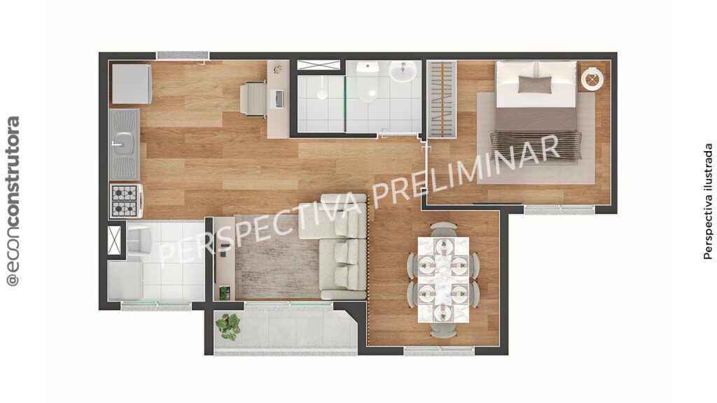 TEE Marajoara, planta do apartamento, foto 3