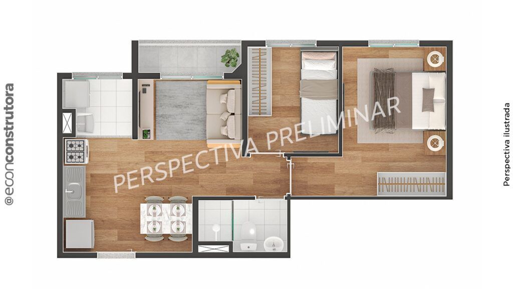 TEE Marajoara, planta do apartamento, foto 1