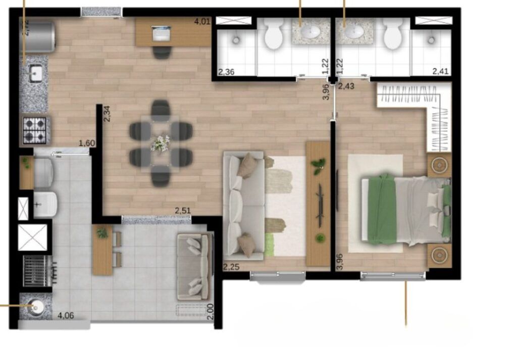 Lumi Sphere Vila Matilde, planta do apartamento, foto 3