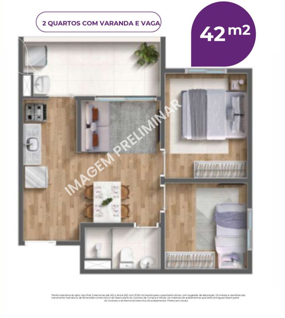 NOVVO Vila Prudente, planta do apartamento, foto 1