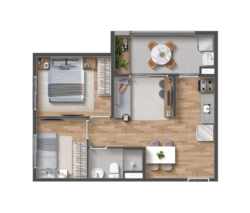 Vibra Nações Unidas, planta do apartamento, foto 2