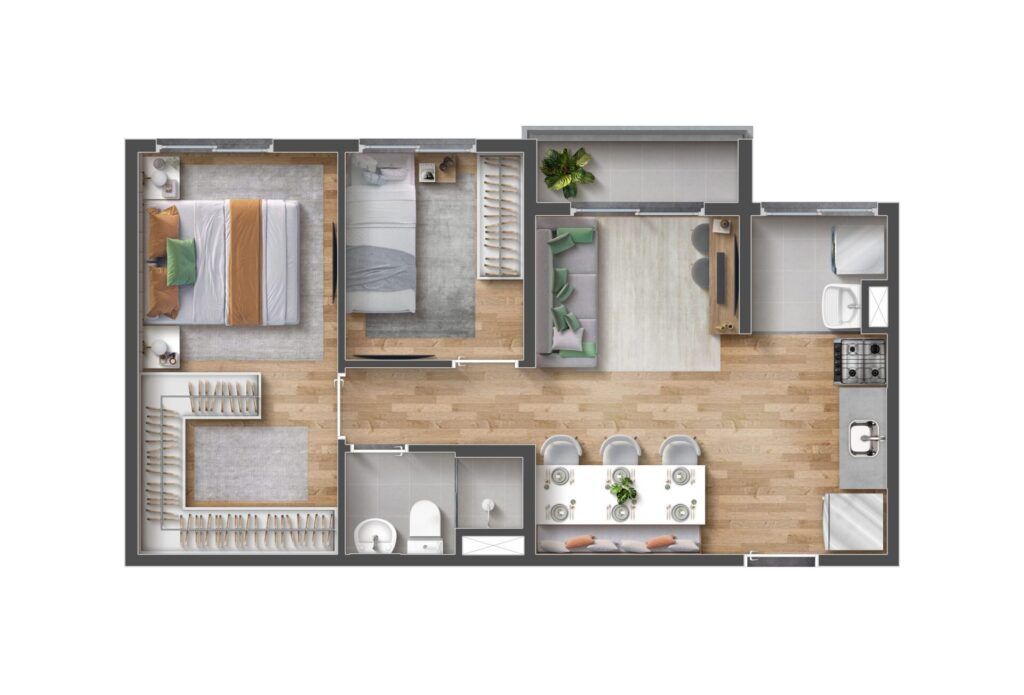 Vibra Nações Unidas, planta do apartamento, foto 3