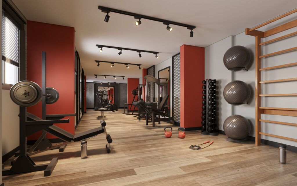 LIKE Campo Limpo, academia com aparelhos de musculação e espaldar