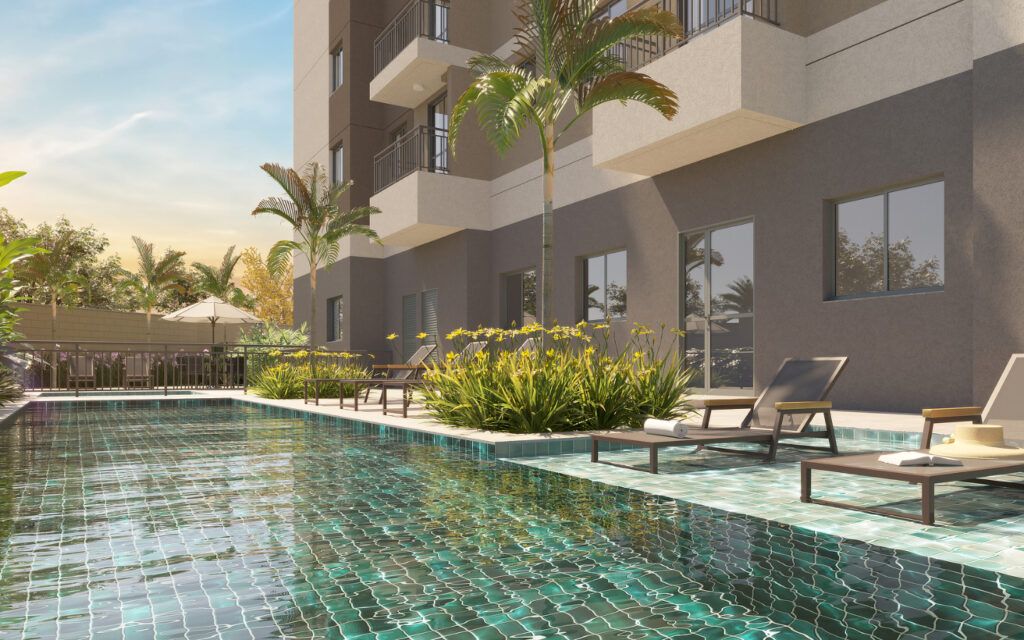 LIKE Campo Limpo, piscina com deck e paisagismo
