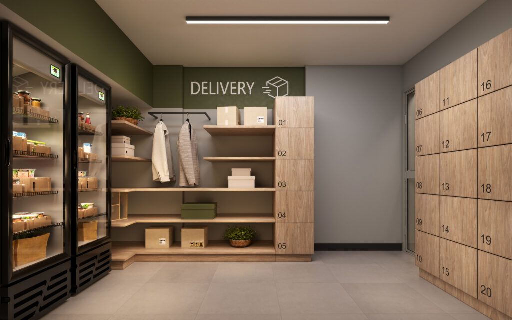 LIKE Campo Limpo, espaço delivery com armários e geladeira