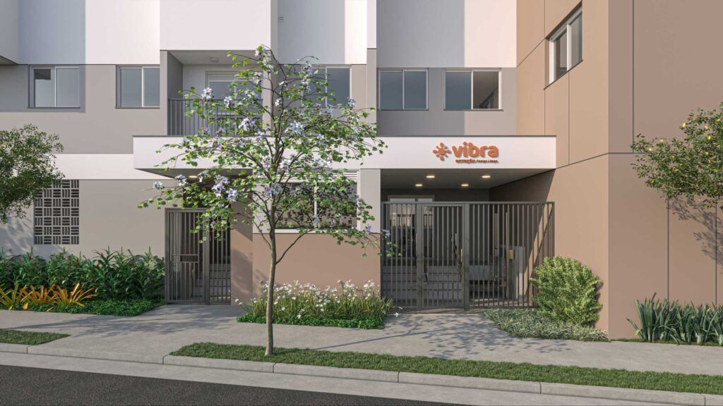 Vibra Estação Campo Limpo, fachada e entrada do empreendimento vista da rua