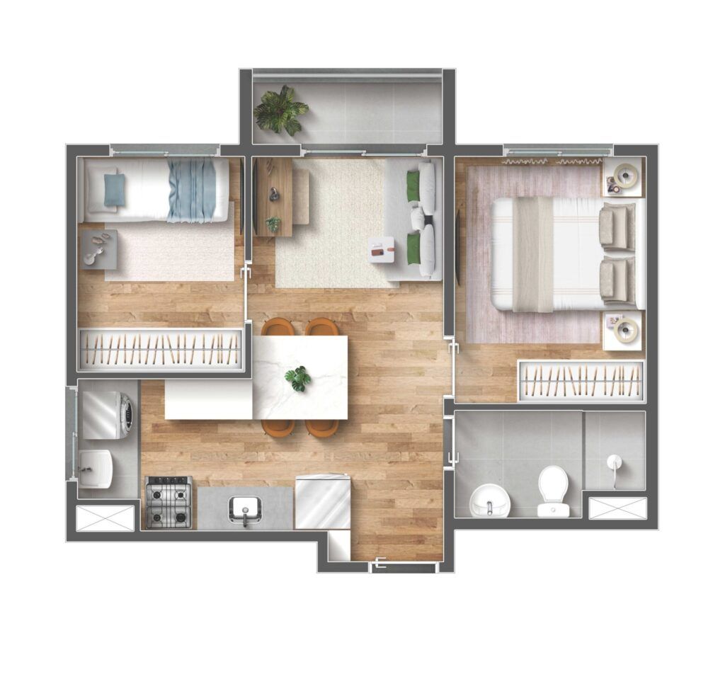 Vibra Estação Campo Limpo, planta do apartamento, foto 3