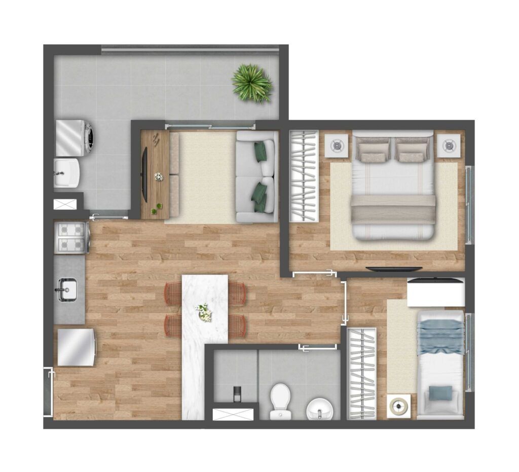 Vibra Estação Campo Limpo, planta do apartamento, foto 1