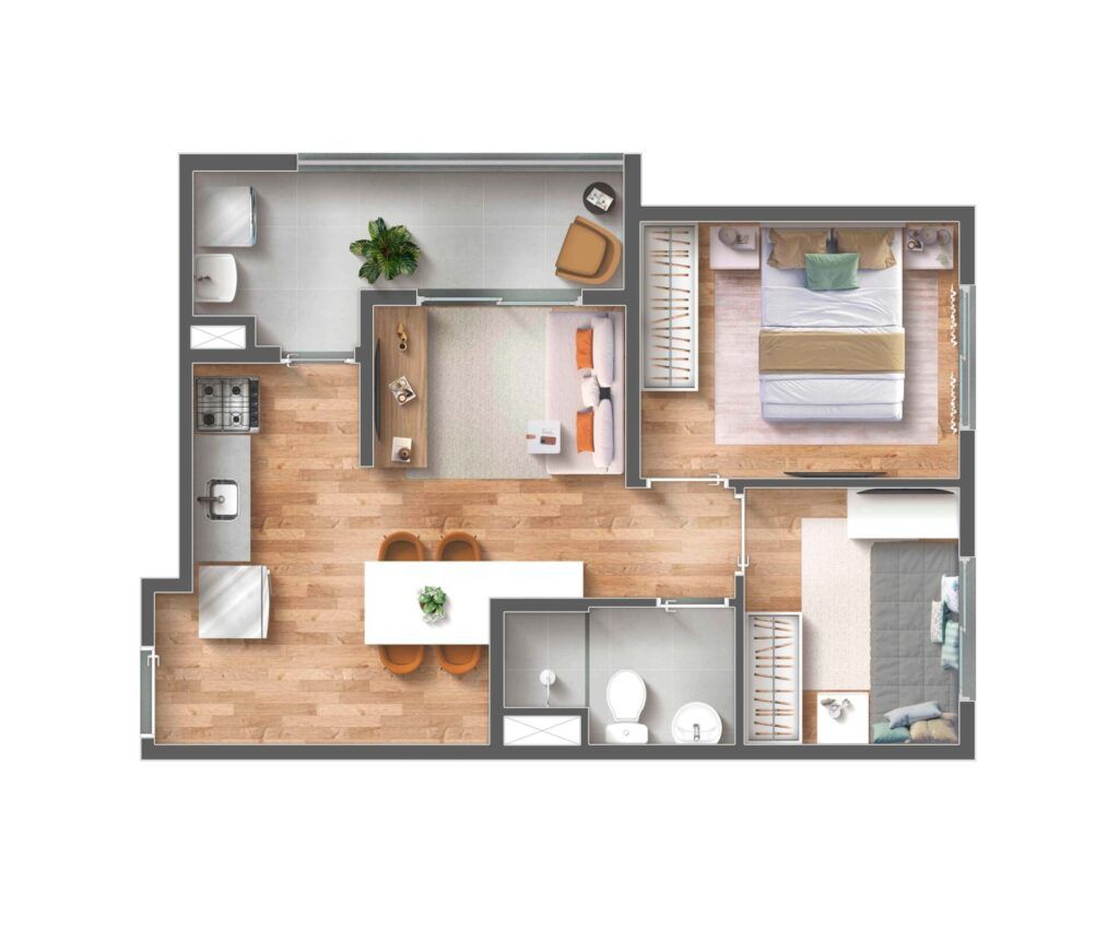 Vibra Estação Campo Limpo, planta do apartamento, foto 2