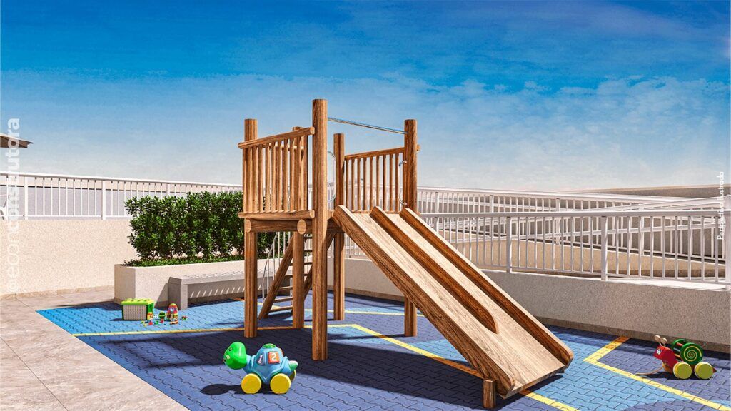 LIV Parque do Carmo, playground com escorregador e piso emborrachado
