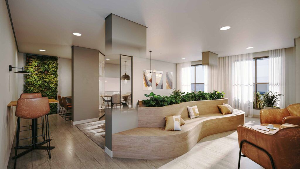 Novo Mundo Carrão, apartamento decorado com sala de estar