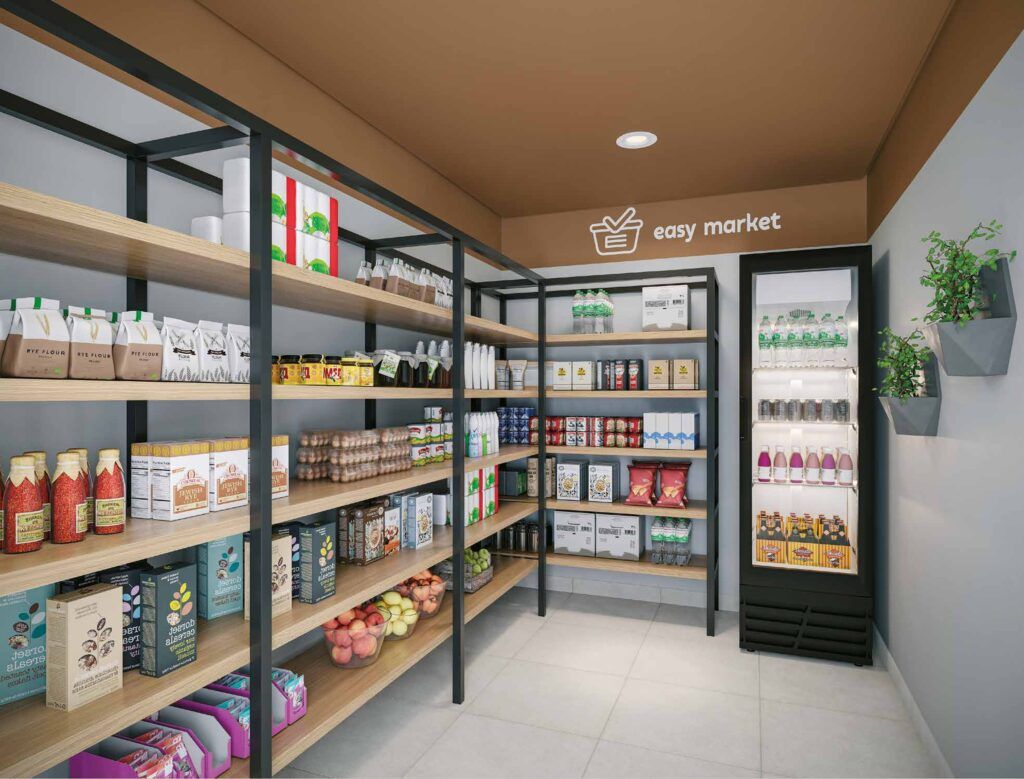 Novo Mundo Carrão, minimercado autônomo com geladeiras e prateleiras