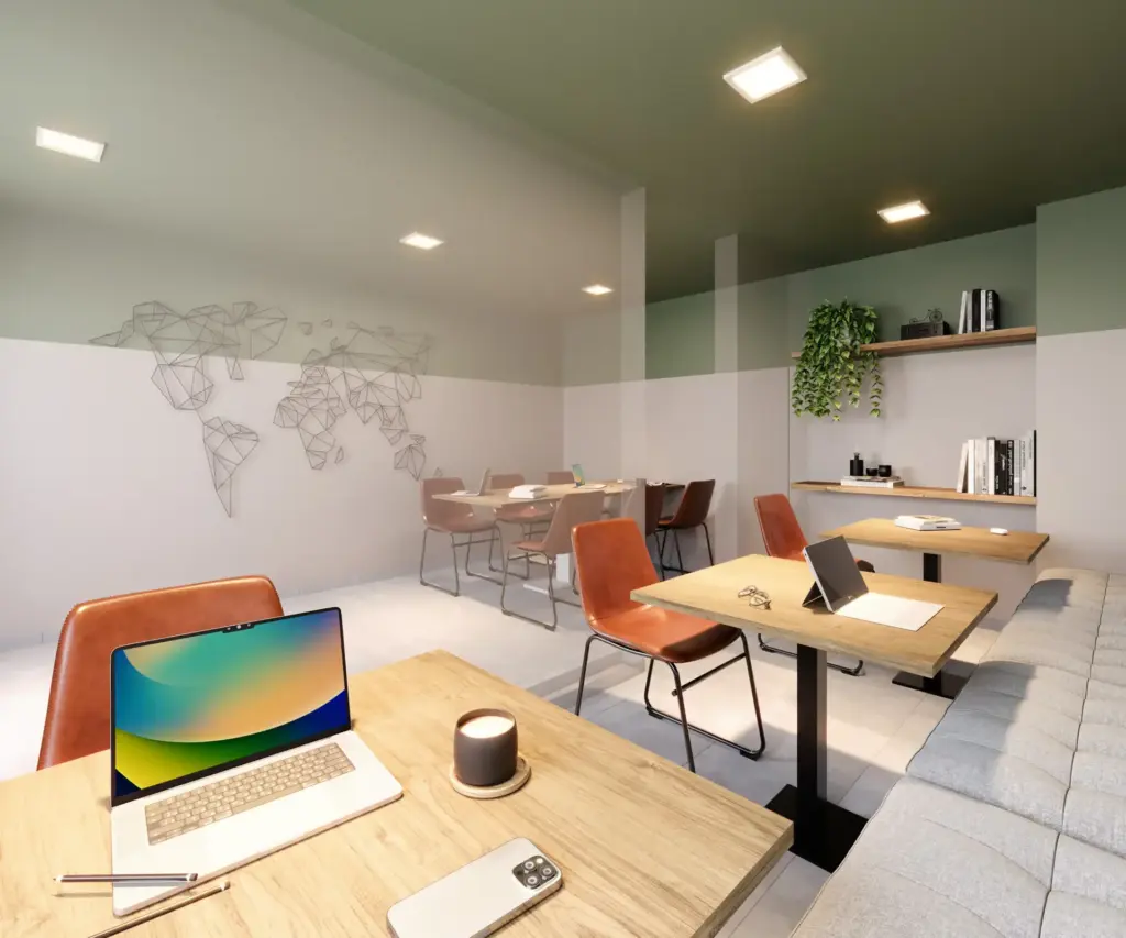 Plano Mais Interlagos Refúgio, coworking com estações de trabalho individuais