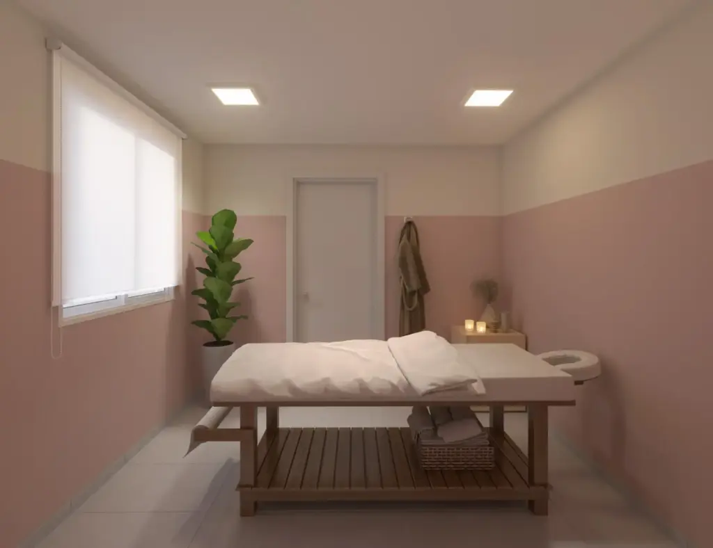 Plano Mais Interlagos Refúgio, sala de massagem com maca