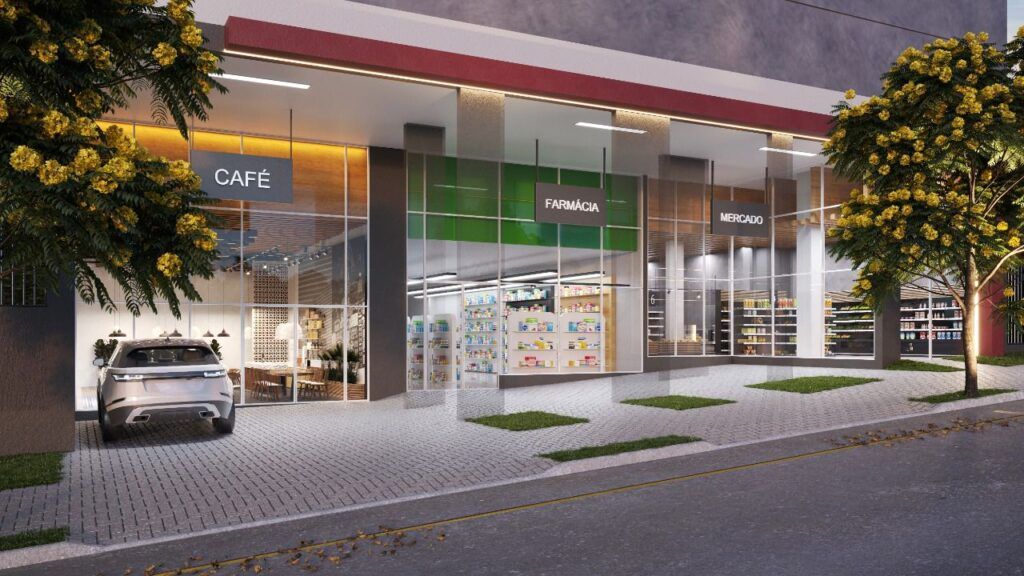 Auge Morumbi, fachada e entrada do empreendimento vista da rua