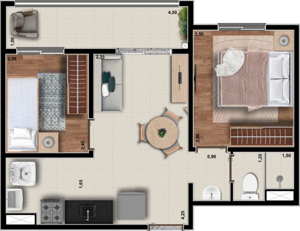 Auge Morumbi, planta do apartamento, foto 2