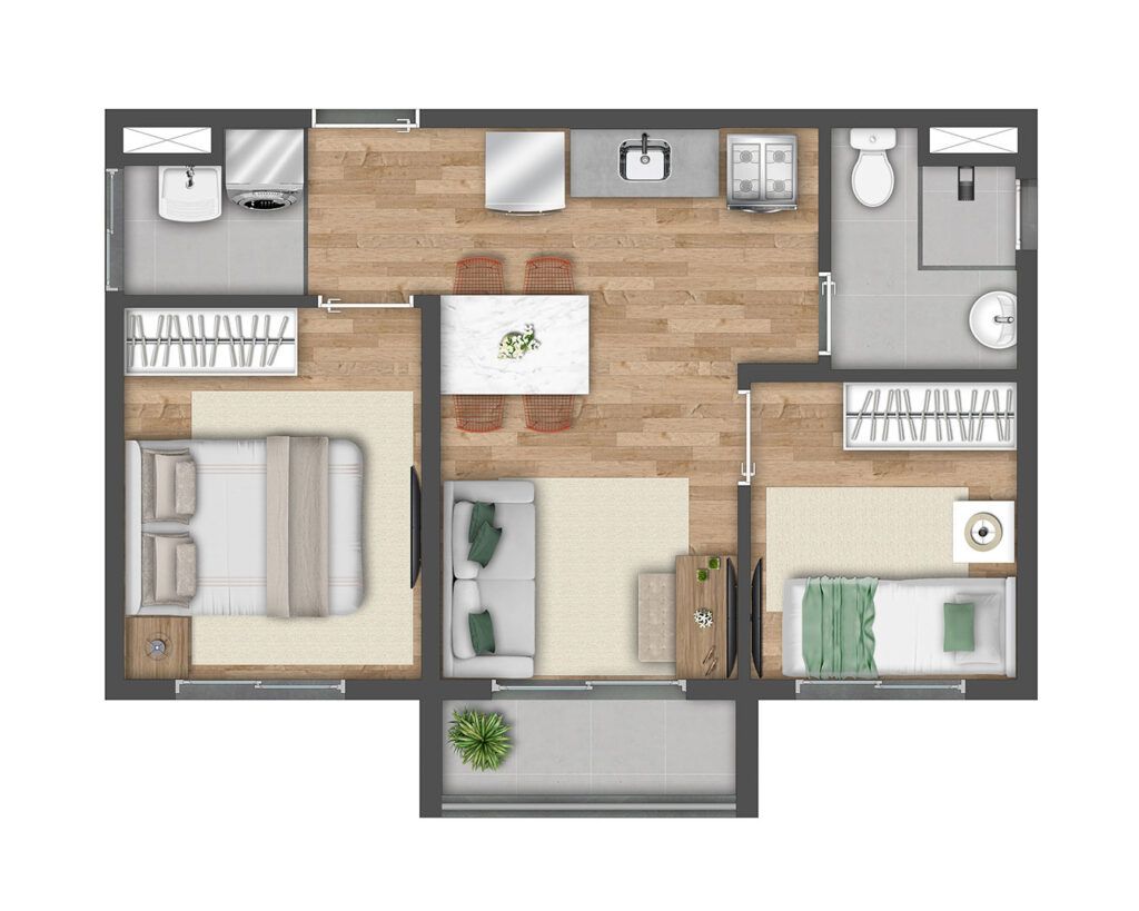 Vibra Conselheiro Carrão, planta do apartamento, foto 1