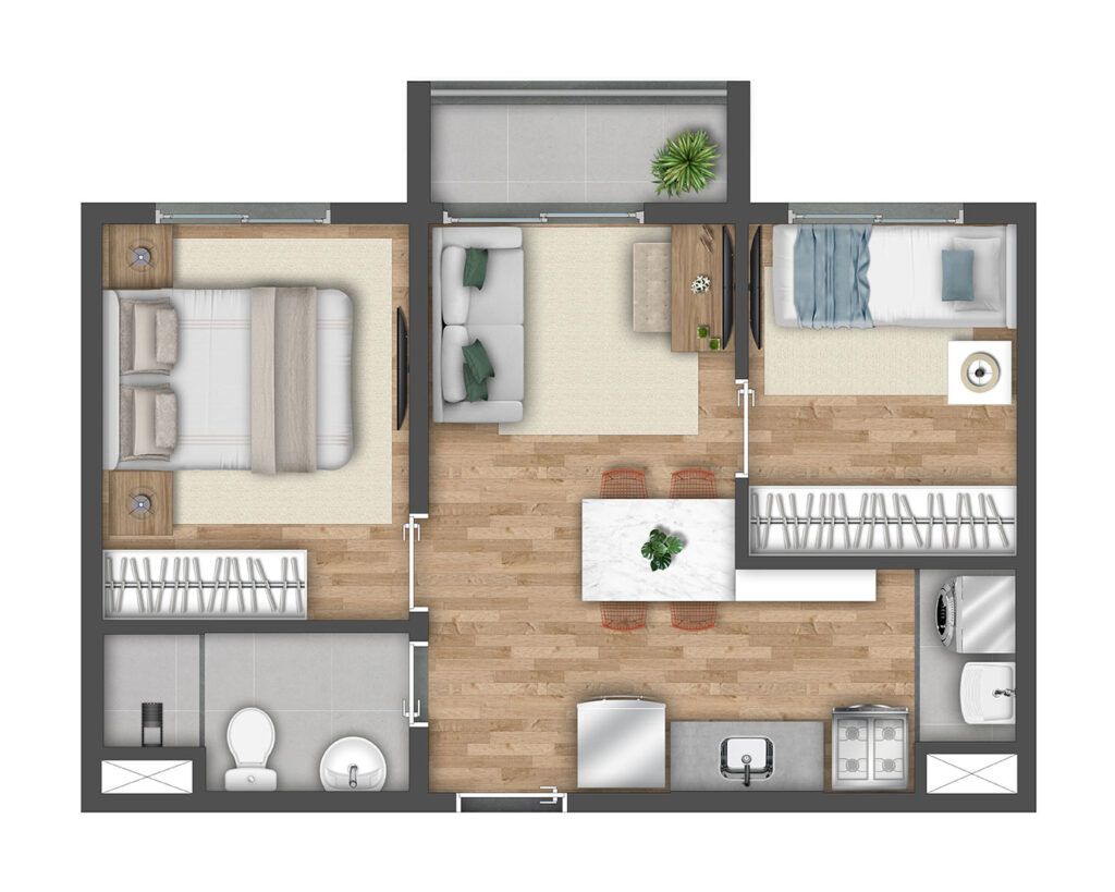 Vibra Conselheiro Carrão, planta do apartamento, foto 3