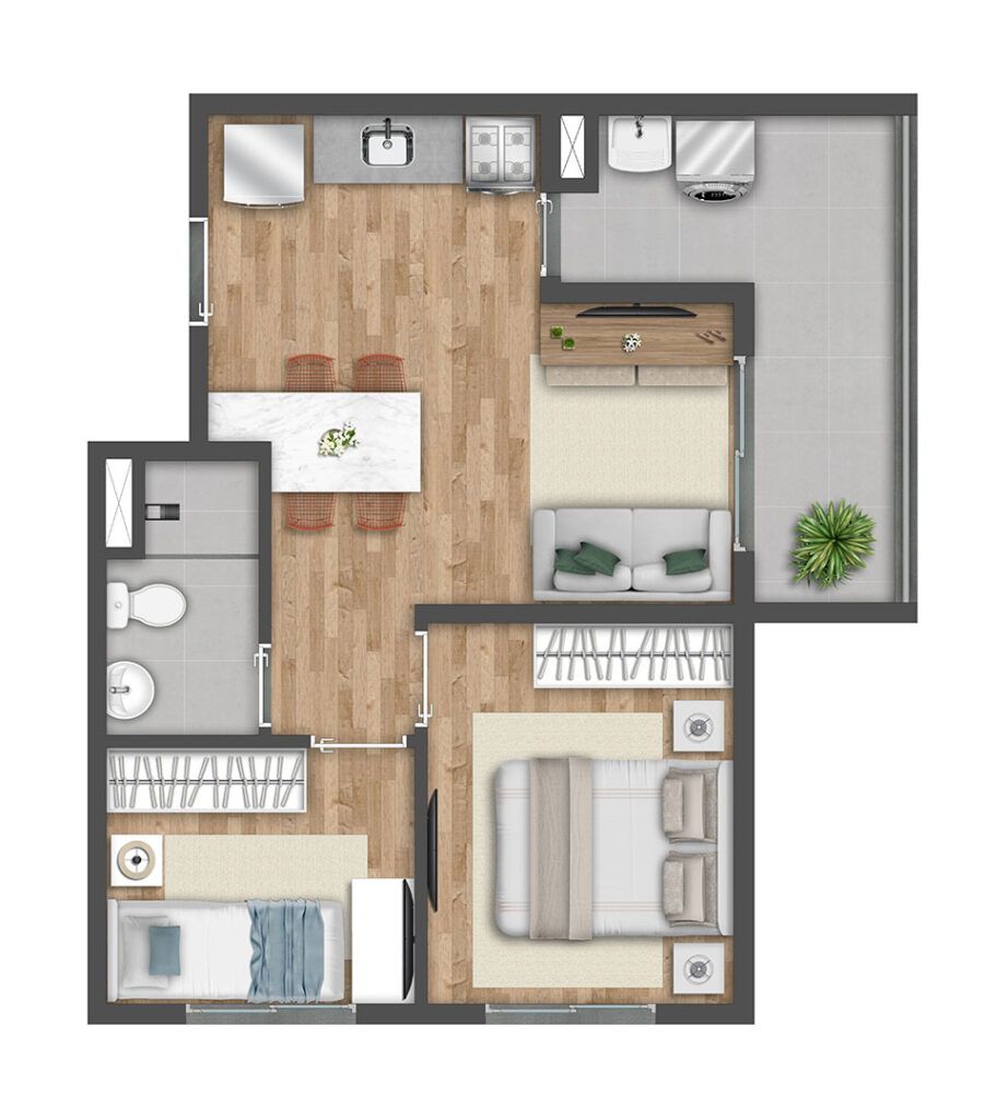 Vibra Conselheiro Carrão, planta do apartamento, foto 2