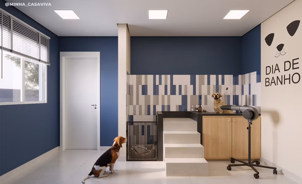 History Atlântica, pet care com banheira e bancada de higiene