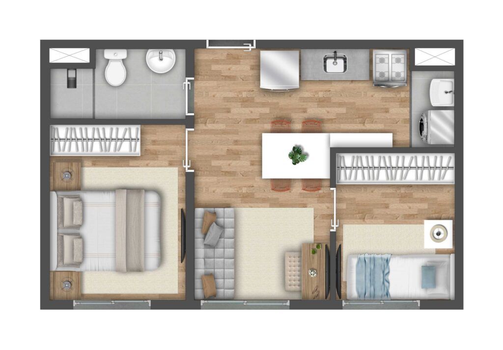 Vibra Rio Bonito, planta humanizada do apartamento