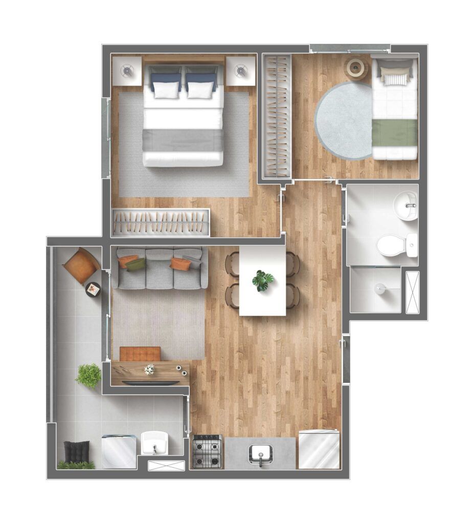 Vibra Rio Bonito, planta humanizada do apartamento