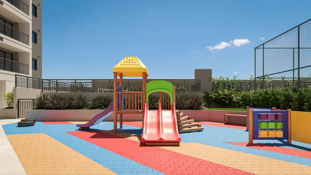 CLASS Vila Prudente, playground com escorregador e piso emborrachado