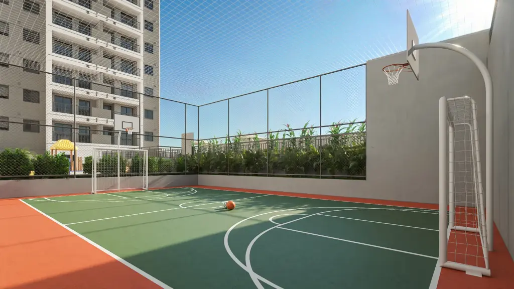 CLASS Vila Prudente, quadra poliesportiva com cesta de basquete