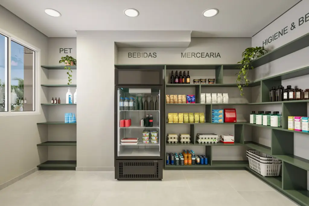 SPIN Zona Sul, minimercado autônomo com geladeiras e prateleiras