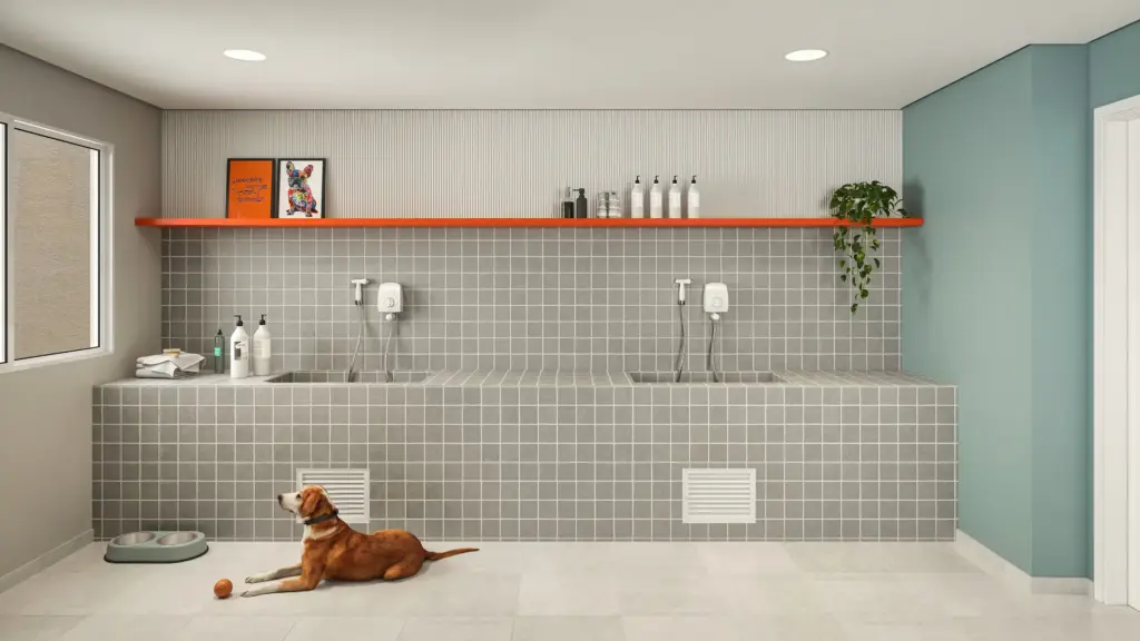 SPIN Zona Sul, pet care com banheira e bancada de higiene