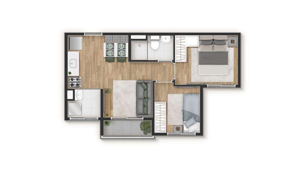 VIBRA Sabará, planta do apartamento, foto 4