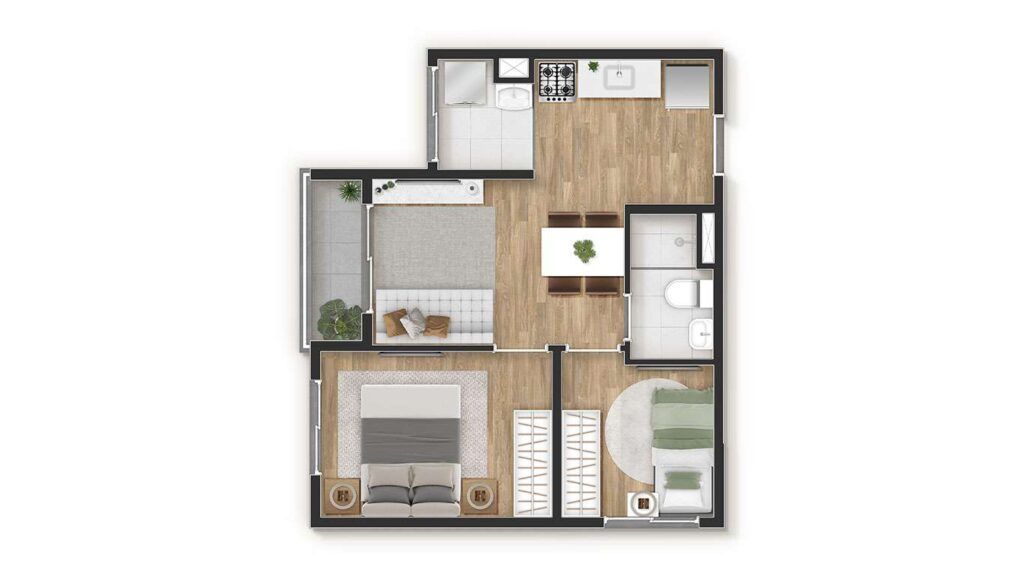 VIBRA Sabará, planta do apartamento, foto 3