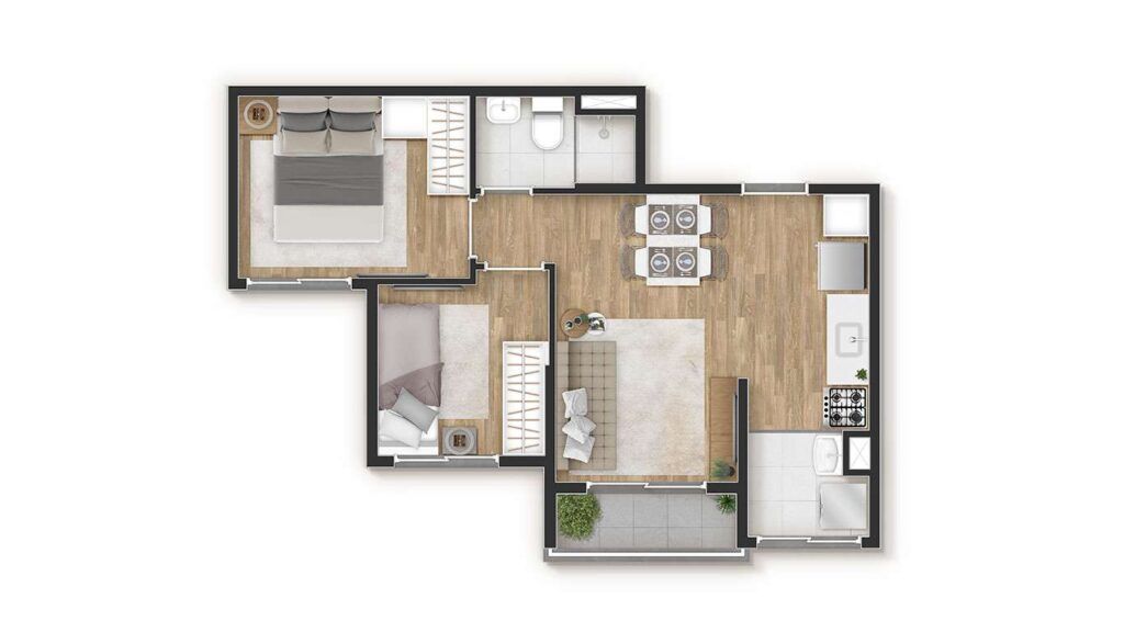 VIBRA Sabará, planta do apartamento, foto 1