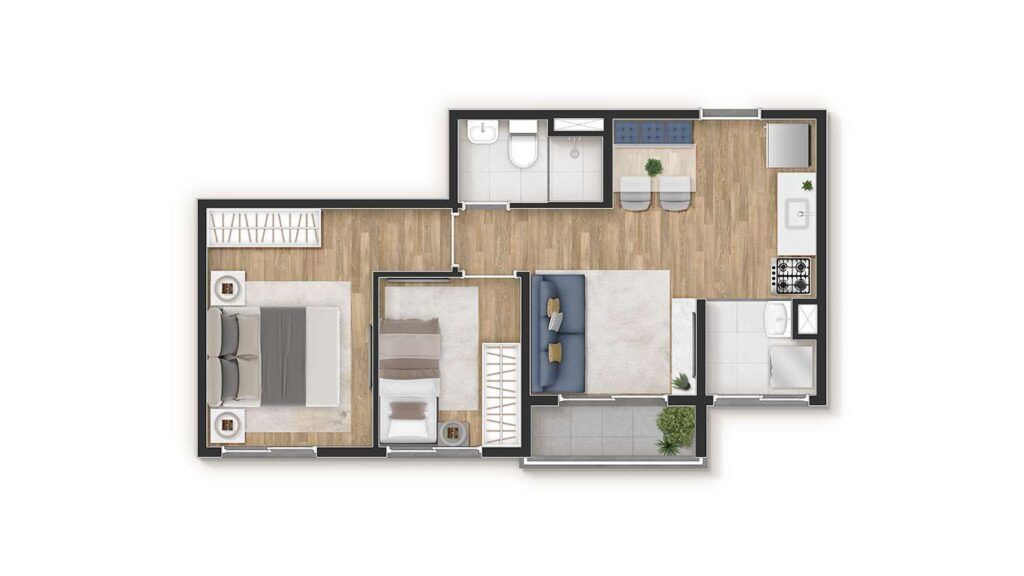 VIBRA Sabará, planta do apartamento, foto 2
