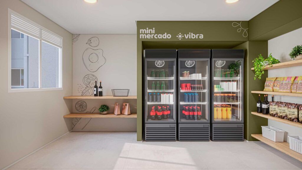 Vibra Parque Vila Prudente, minimercado autônomo com geladeiras e prateleiras