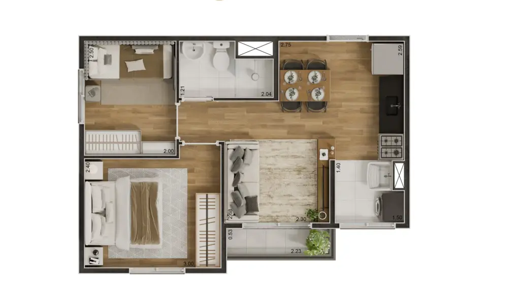 VERDÍ Tiquatira, planta do apartamento, foto 2