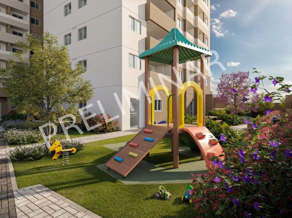 NOVVO Estação Largo Treze, playground com escorregador e piso emborrachado