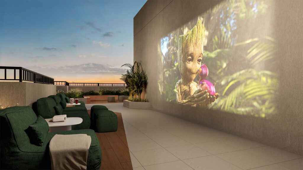 VINX Marajoara, cinema ao ar livre com telão e sofás