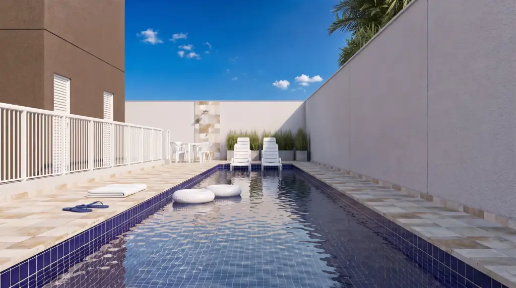 Tech Zona Sul, piscina adulto com deck molhado, Pedreira, Zona Sul de São Paulo